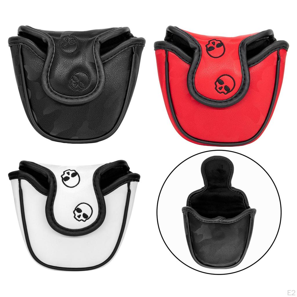 Cool Skull Golf Mallet Putter Head Cover Closure