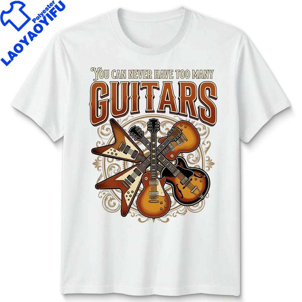 You Can Never Have Too Unisexy Guitars Music Unisexs Womens Unisex TShirt Rock and Roll Lover Gifts Guitar Love Clothing Camisa Tee