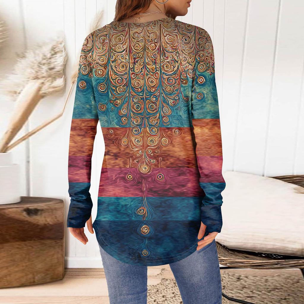 Dámská nadměrná mikina s grafickým svetrem, dlouhým rukávem, spuštěnými rameny, kulatým výstřihem, topy, vintage oblečení