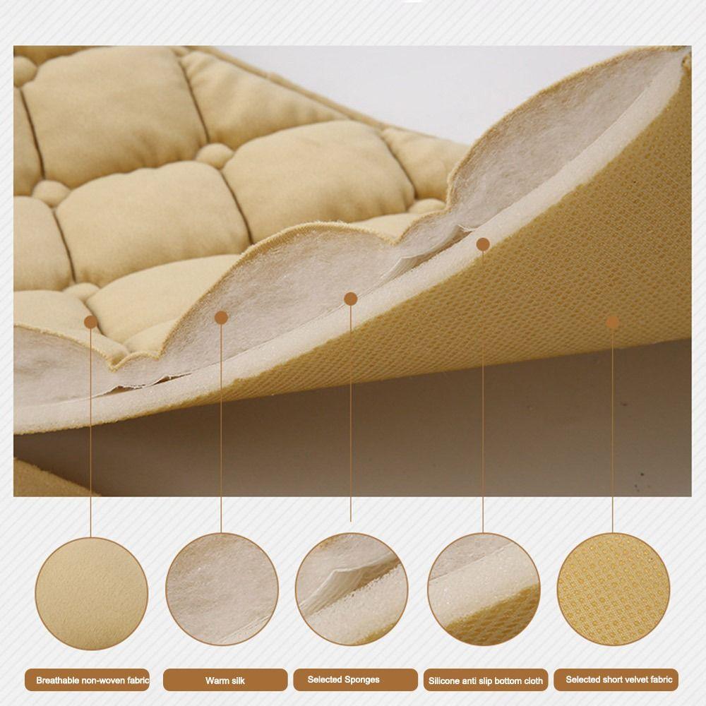 Non Slide Rear Seat Cover Velvet Auto Protector Mat Pad New Rear Flocking Cloth Cushion  Winter