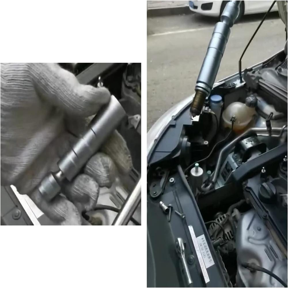 Car Spark Plug Socket Set Extended Universal Joint Magenetic Wrench Removal Tool 3/8" Drive CR-V 12-Point 16mm