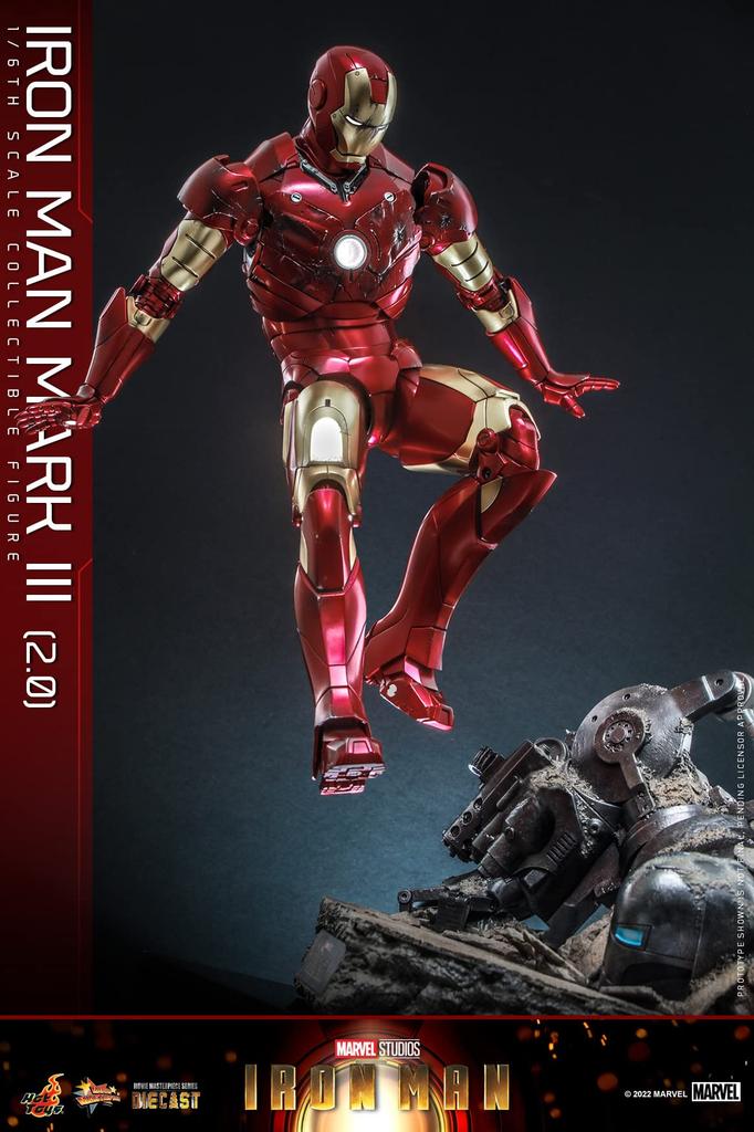 Movie Masterpiece DIECAST Iron Man Iron Man Mark 3 Figur (Version 2.0) 1/6