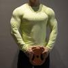 Men's Quick-Dry Long Sleeve Fitness Top - Breathable, Elastic, Round Neck T-Shirt