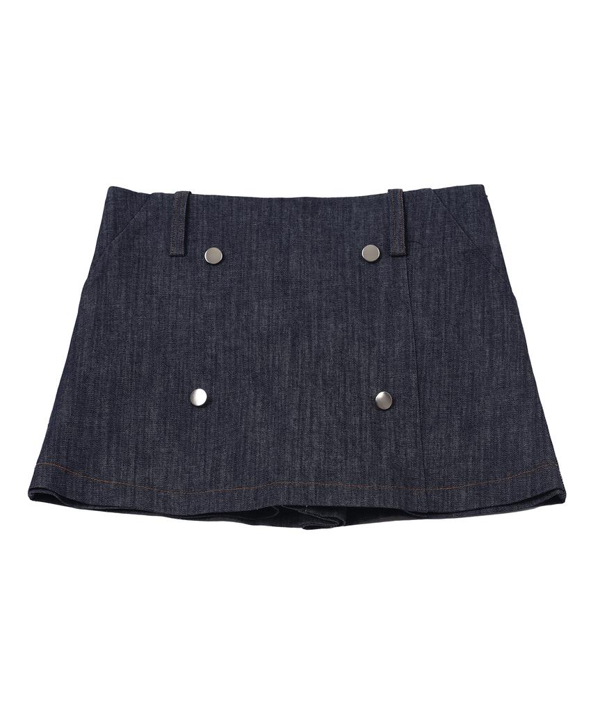 KATHARSIS Daily Denim Low-Rise Pants Skirt Dark Blue One Size