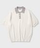 NONBLANK Raglan Half Sleeve Collar Knit_Ivory