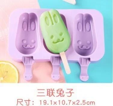 Silicone Ice Cream Mold Reusable Popsicle Moulds Cartoon Animal Mold Jelly Fruit Ice Cream Mold Summer Kitchen Accessories