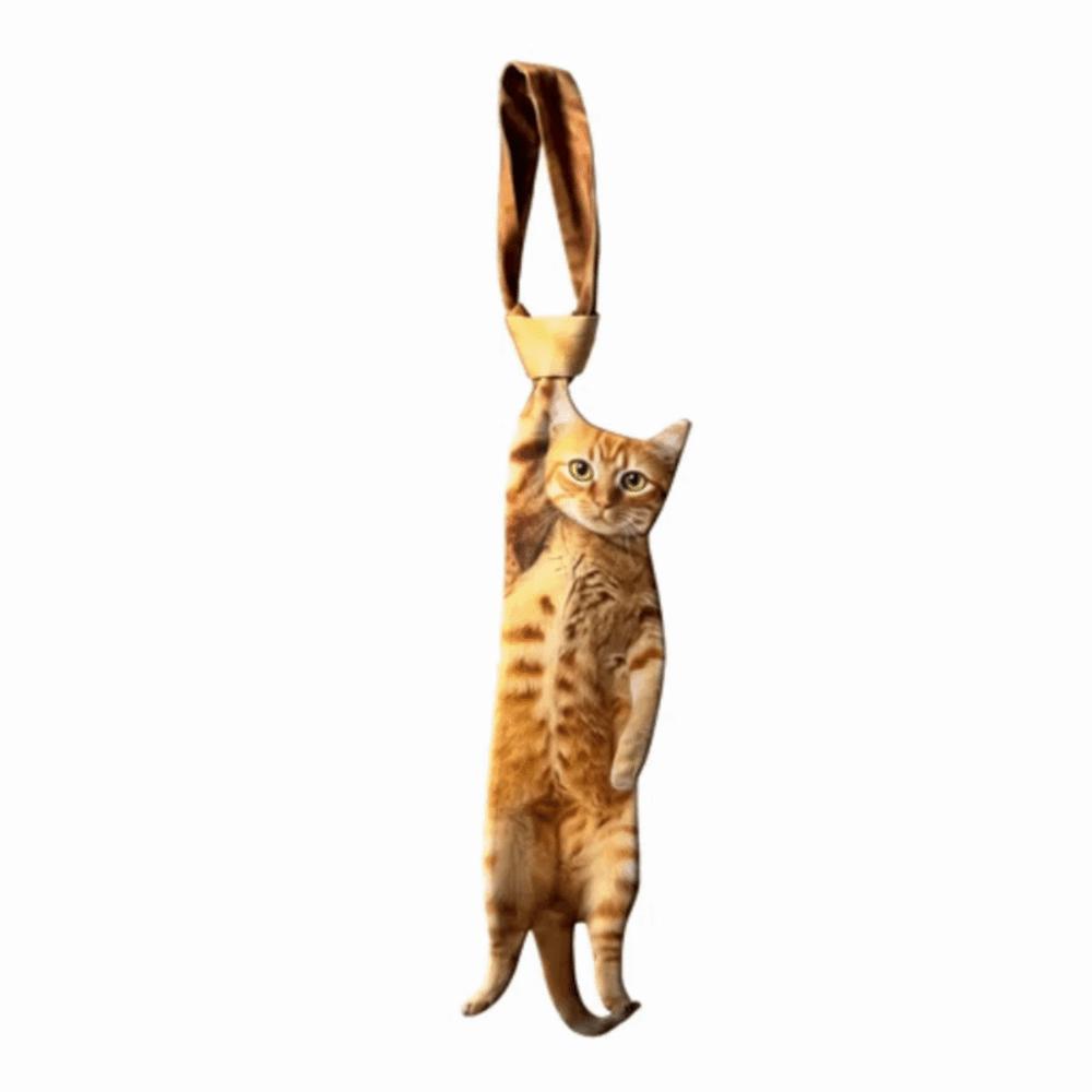 Lifelike Animal Pattern Tie Unique Novelty Necktie Costume Party Cat-shaped Tie  Festive Gatherings