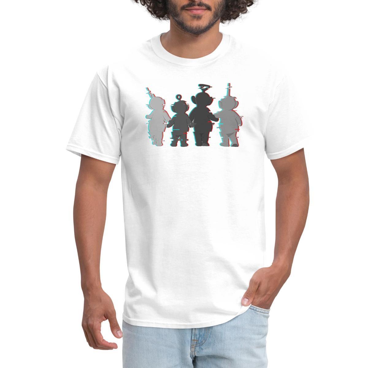 Teletubbies Cool Design With Static Effect Men s T-Shirt XL