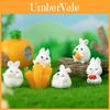 Artizanat Fermecător din Rășină Mini Iepuraș Gras Animal Ornamente de Masă Stil Desen Animat