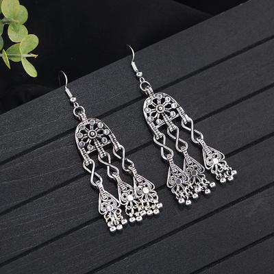 Niche Design India and Pakistan Ethnic Style Earrings Women's Long Tassel Bohemian Retro Temperament Earrings Personalized Earrings
