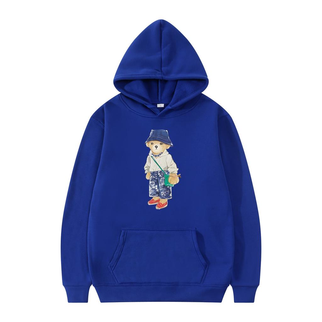 Trendy Cartoon Bear Graphic Hoodies Women Winter Sweatshirts  Clothing Comfortable Crewneck Pullovers Casual Long Sleeve