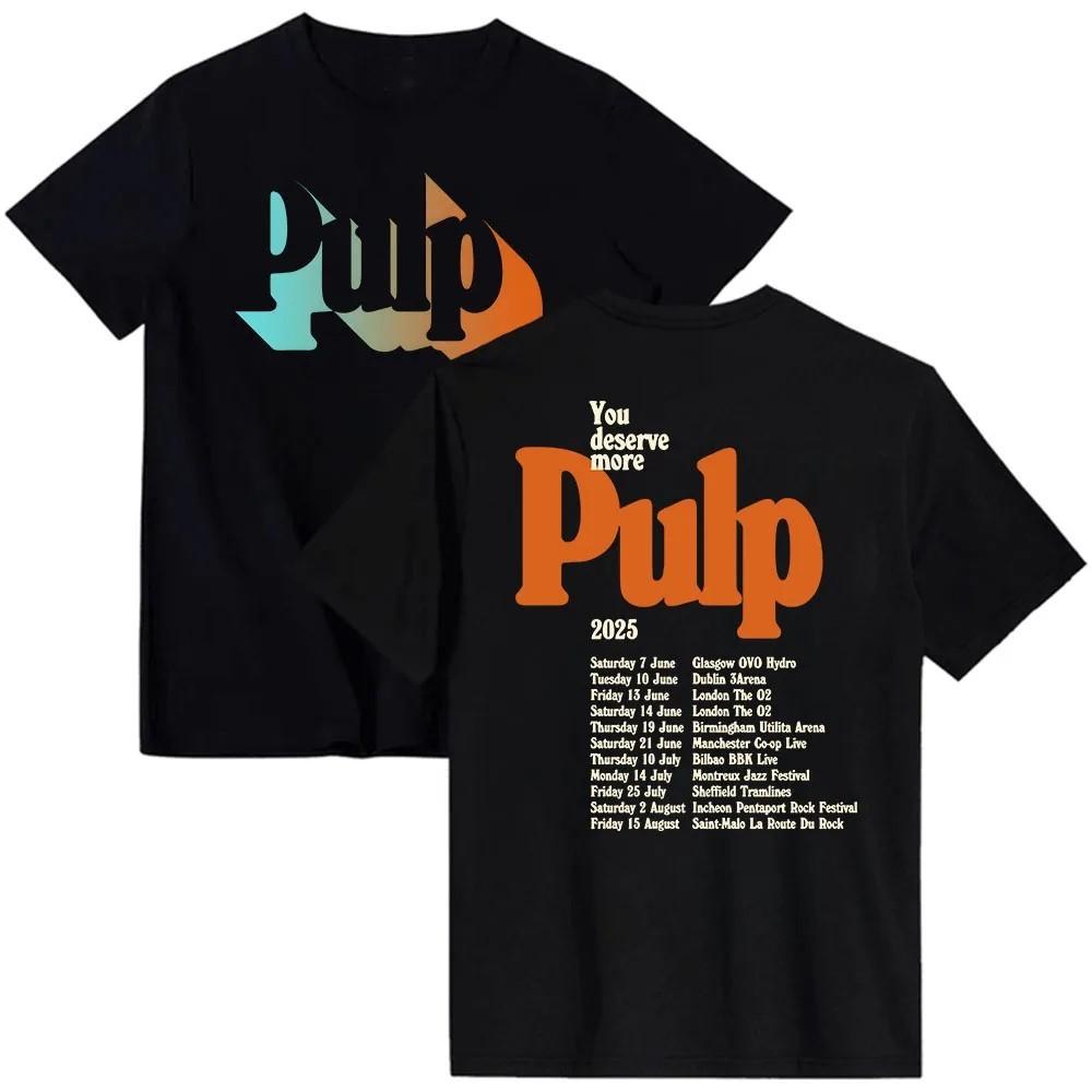 2 Sides 2025 Tour T-Shirt Black Pulp Rock Band Live Date Tshirts MI356 L