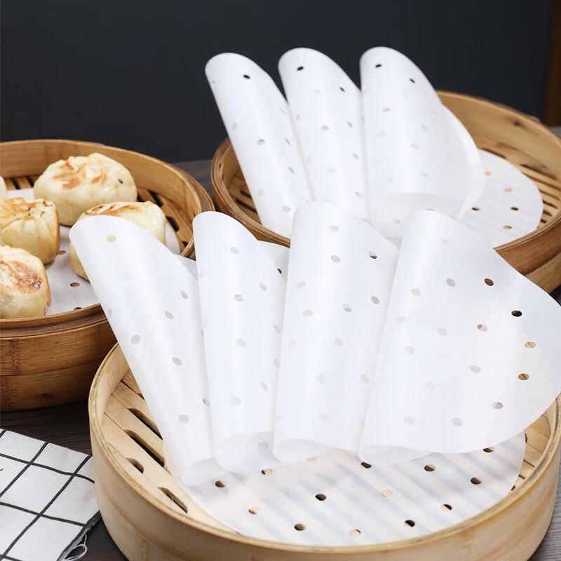 Non-Stick Round Steamer Liner Paper (80 Sheets)