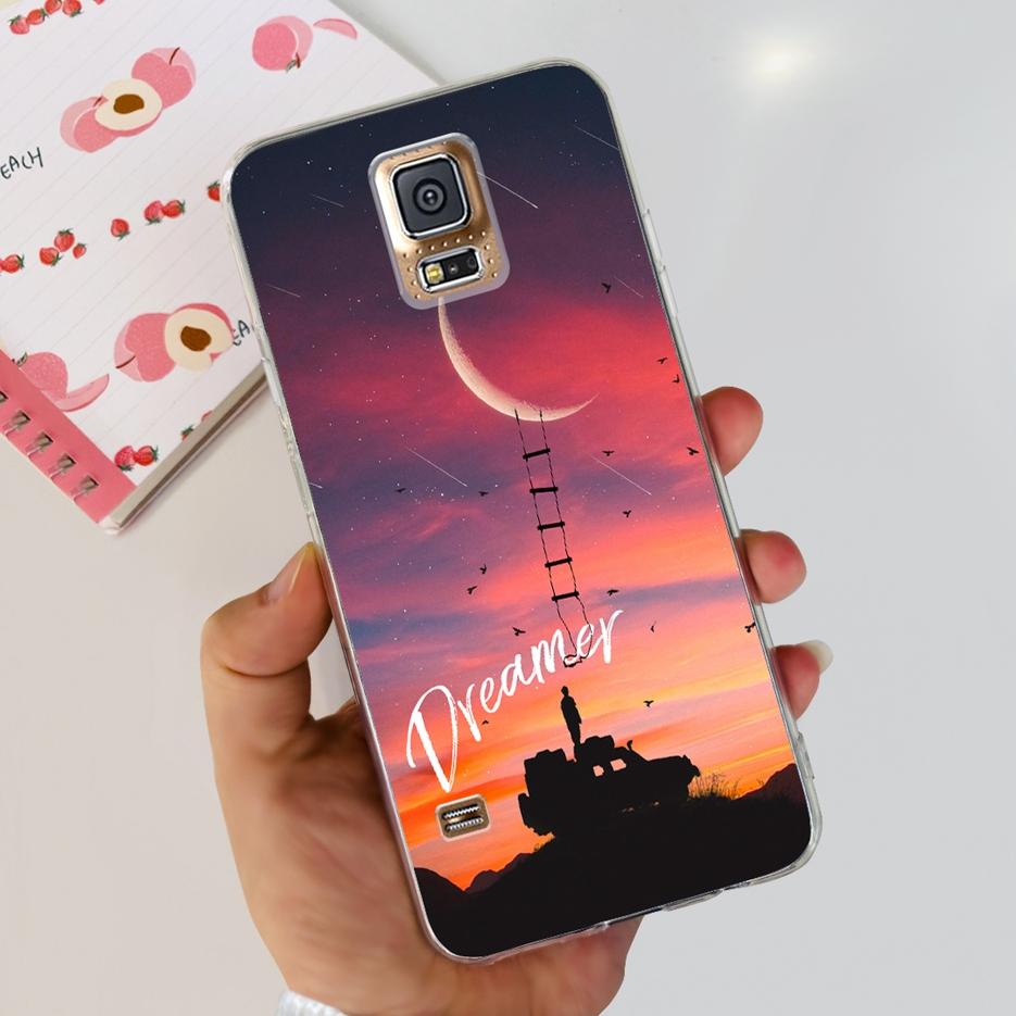 For Samsung Galaxy S5 Case G900F G900I G900M G900A G900T Cute Painted Cover Soft TPU Phone Case For Samsung S5 S 5 GalaxyS5 Bags