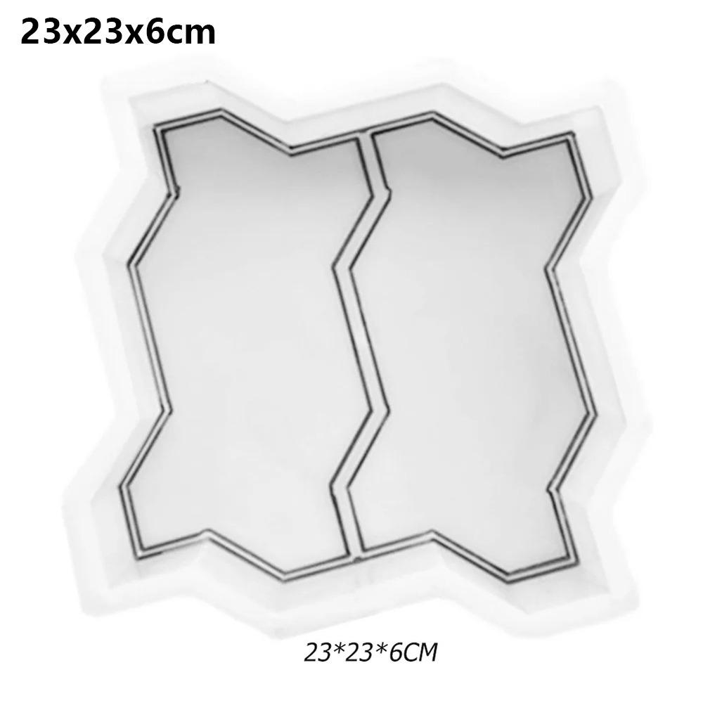 

1Pcs 8 Shape Paving Brick Mould Double S Reusable Concrete Path Maker Mold Plastic DIY Stepping Stone Paver