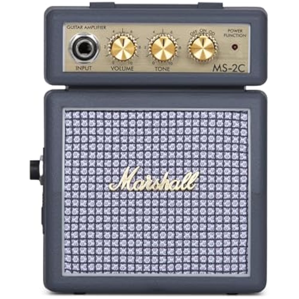 

Мини-усилитель Marshall Classic Style MS-2C с разъемом для наушников, совместимый как с батареями, так и с адап...