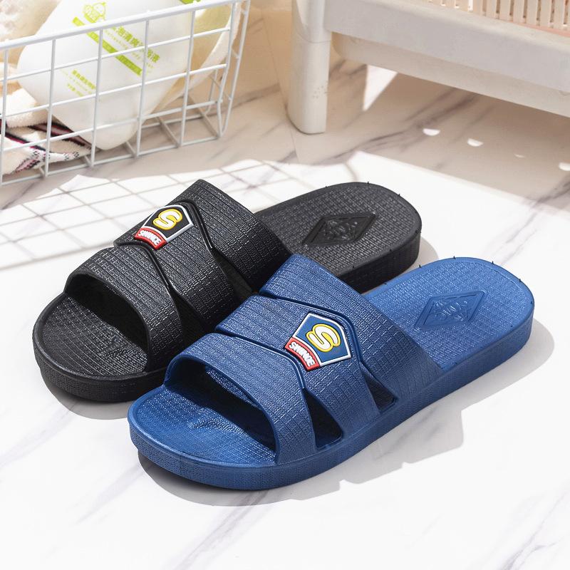 Summer Home Indoor Bathroom Slippers Men's PVC Soft Bottom Four Seasons Home Cool Slippers