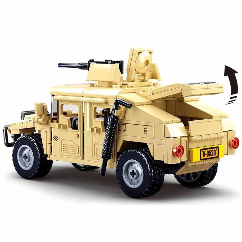 265PCS 0837 Military Series H1 Vehicle Tank Building Blocks Children Diy Figures Education Toy Boy Gifts