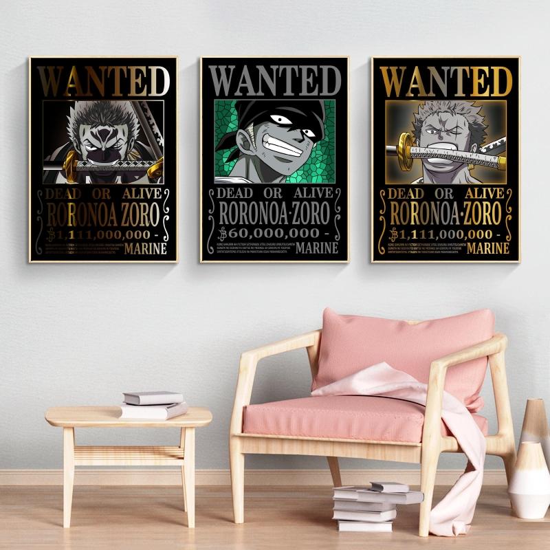 

Японская аниме-картина маслом «Король пиратов» хотела Зороя, домашнее художественное украшение стены