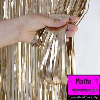 Matte Rain Curtain for Children's Day Birthday Party, 2m X 3m Atmosphere Decor.