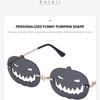 New Halloween Personality Pumpkin Sunglasses for Men and Women Tide Oval Box Hollow Funny Sunglasses WOMEN'S Sunglasses MEN'S Sunglasses
