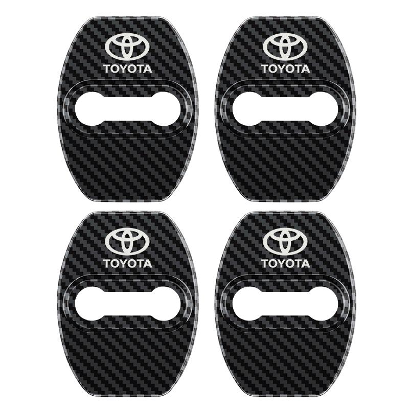 4PCS Car Door Lock Cover Case For Toyota chr Corolla Camry rav4 Yaris hilux prius avensis auris Prado verso fortuner Accessories