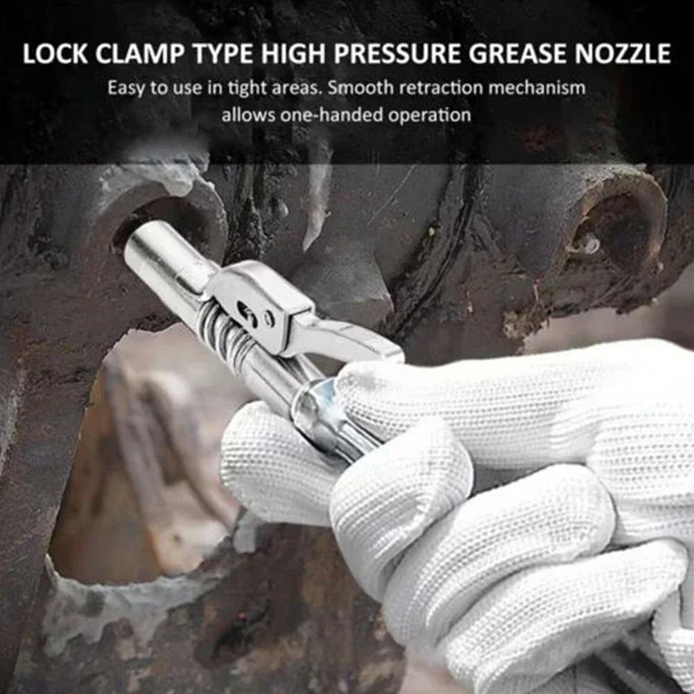 Hochdruckfettpressen-Anschluss Klemmschelle Typ Pistole Bremsöl Fettwechsel Spritzen-Düse Zubehör Schlauch Ölpumpe Auto B9s1
