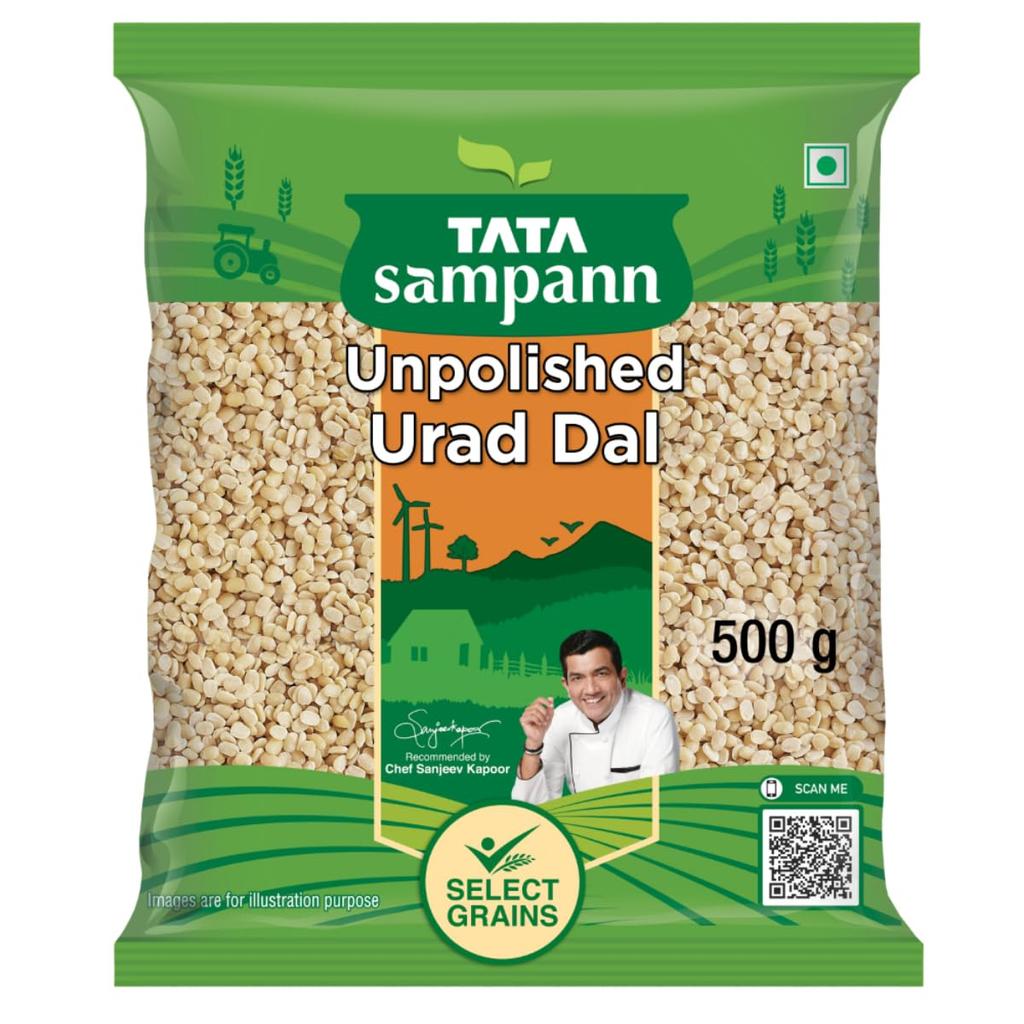 TATA Sampann Unpolished Urad Dal Split 500 G Premium Quality Chef Recommended For Soups And Salads