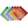 kakatrend Bandana Paisley 100% Cotton Gradient Color Adult Bandana Stylish Handkerchief Cotton Bandana Unisex Durag Large Size 55cm x 55cm