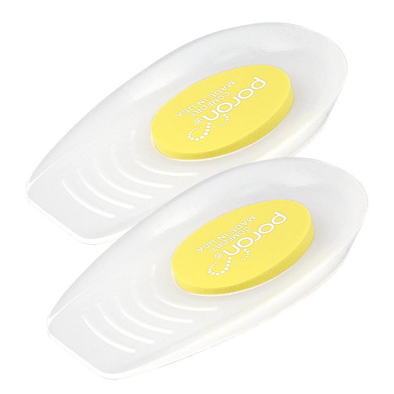 

Poron U-Shaped Water Ripple Heel Pad: Soft Shock Absorption Sports Insole with Two-Color Half Size Cup S