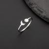 Lemegeton Crescent Moon Full Moon Rings for Women Stainless Steel Open Finger Rings 2026 Trend Jewelry