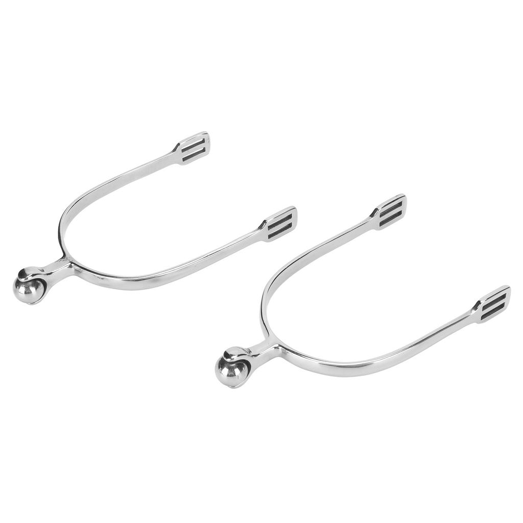 Horse Spurs English Stainless Steel with Roller Ball for Equestrian Boots Men Rider Horsemanship Lovers