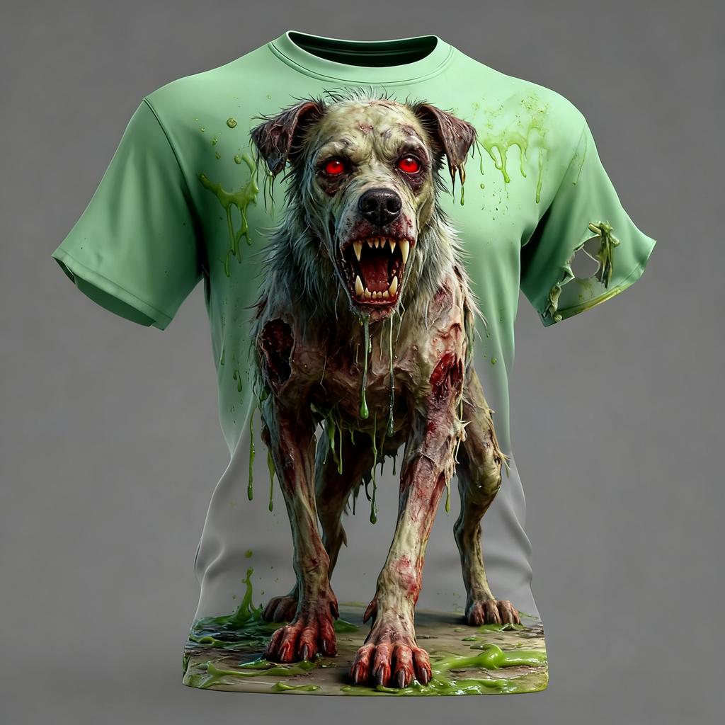 Summer Super Halloween Element Zombie Horror Party Adult Men and Women Comfortable Breathable 3D Printed T-shirt