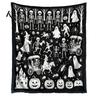 Cozy Bed Throw for Creative Adults Halloween DIY Coloring Blanket, Blanket with Ghost Patterns, Color Your Machine Washable Sofa Own And Kids,