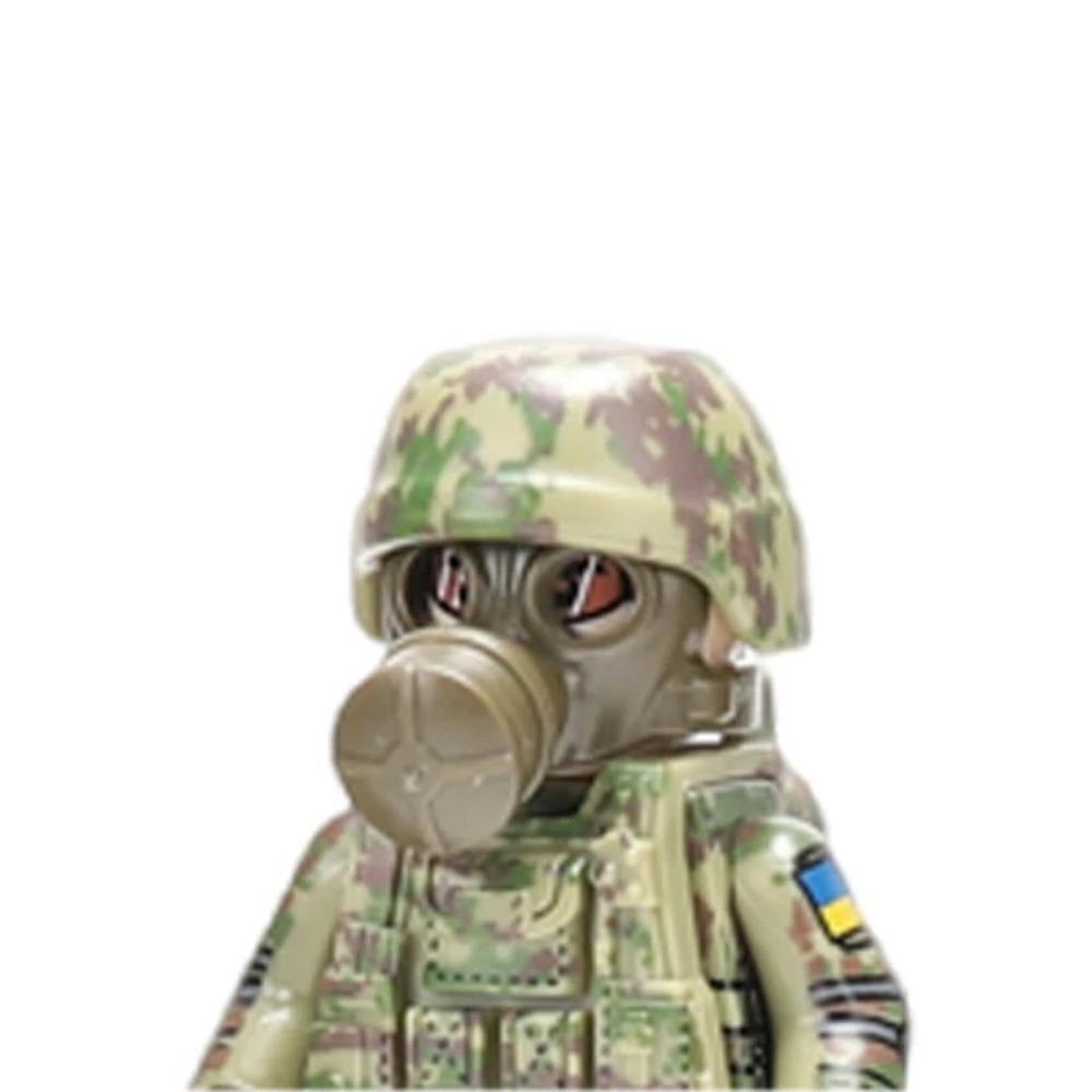 Vojenský voják Ukrajinské biochemické speciální síly Stavební kostky Armádní figurky Plynová maska Zbraně Kostky Hračky Pro Děti