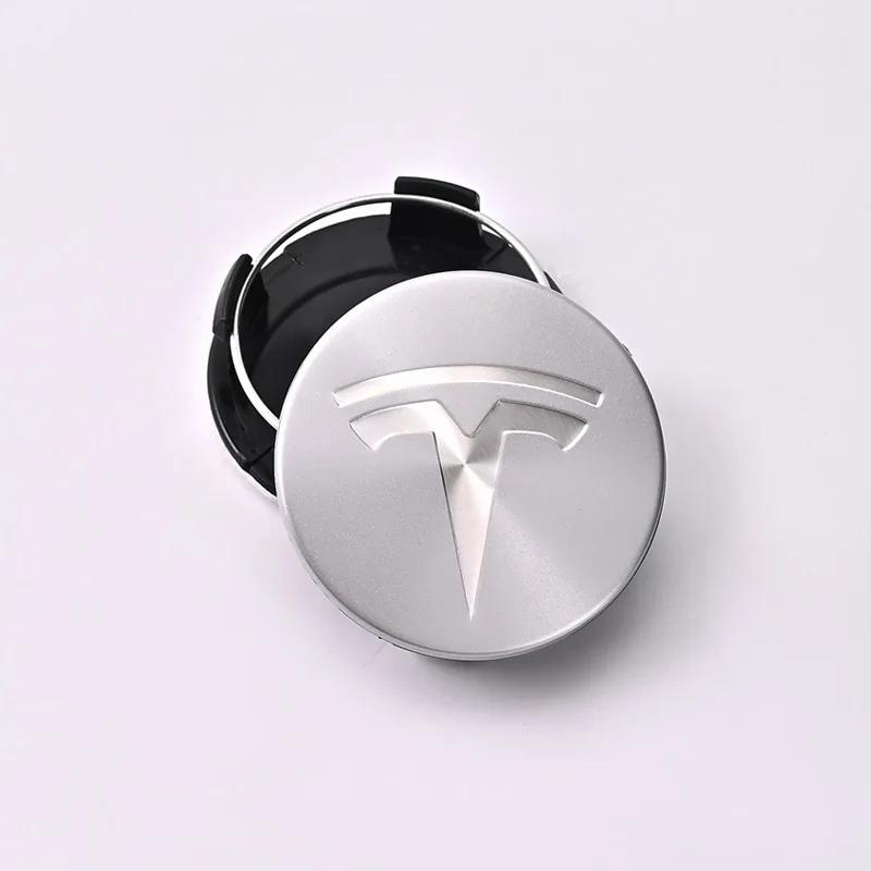 Bilklistremerke 2025 Ny Tesla 4 stk/sett 56 mm Tesla Model 3 Model Y Originale Deksel Navkapsler Senterkopper for Tesla Model Y X S