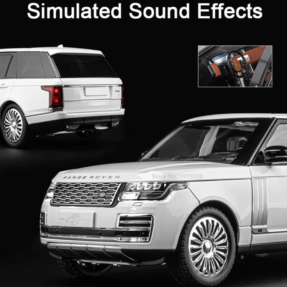 Large 1:18 Scale Range Rover Land Cruiser LC300 Toy Car Model Alloy Body Shock Absorption SUV Vehicles Models for Adults Gifts