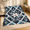 Lily Diamond Plaid Coral Fleece Blanket