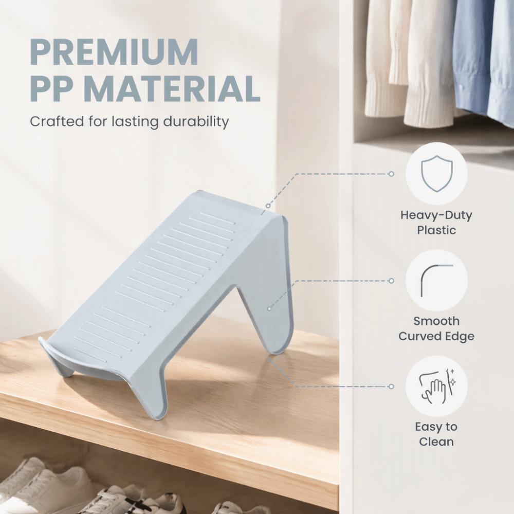 Plastic Shoe Stacker Pink Double Layer Shoe Rack Tidy Orderly Shoe Cabinet Organizer for Dormitory