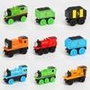 Colorful Wooden Magnetic Train Set For Kids With Interactive Push-pull Features