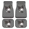 Floor Easy Protective Car for Kei and Standard Set of 4 Kuromi-chan Mats, Waterproof, Washable, Anti-Slip, Stain-Resistant, Customizable,