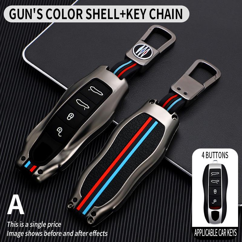 Zinc Alloy Car Key Case for Porsche Cayenne 958 911 Lepin 996 Macan Panamera 997 944 924 987 987 Gt3 Cayman 987 Car Accesories
