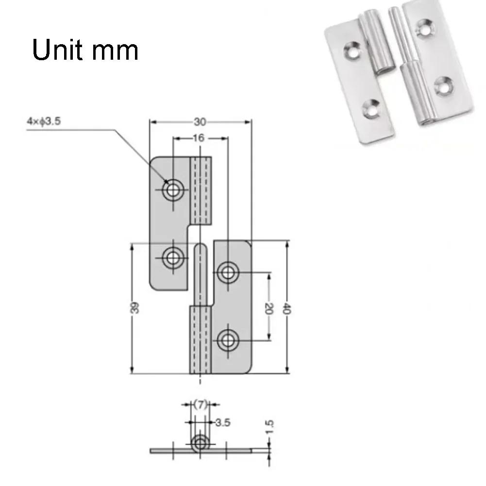 Balamală detașabilă cu articulație glisantă, tip steag, cu ridicare pentru ușă, balama detașabilă pentru dulap, garderobă, feronerie pentru mobilă din oțel inoxidabil