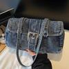 Fashion Denim Underarm Bag Women's 2025 New High-end Niche Commuting Shoulder Bag Casual Hand Bag