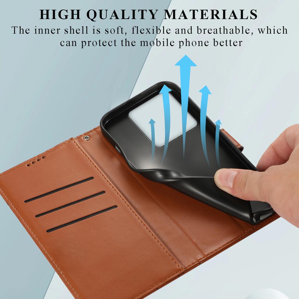 DF-06 Für Xiaomi Redmi Note 13 Pro 5G/Poco X6 5G Lederhülle Liniengeprägt Wallet Cover