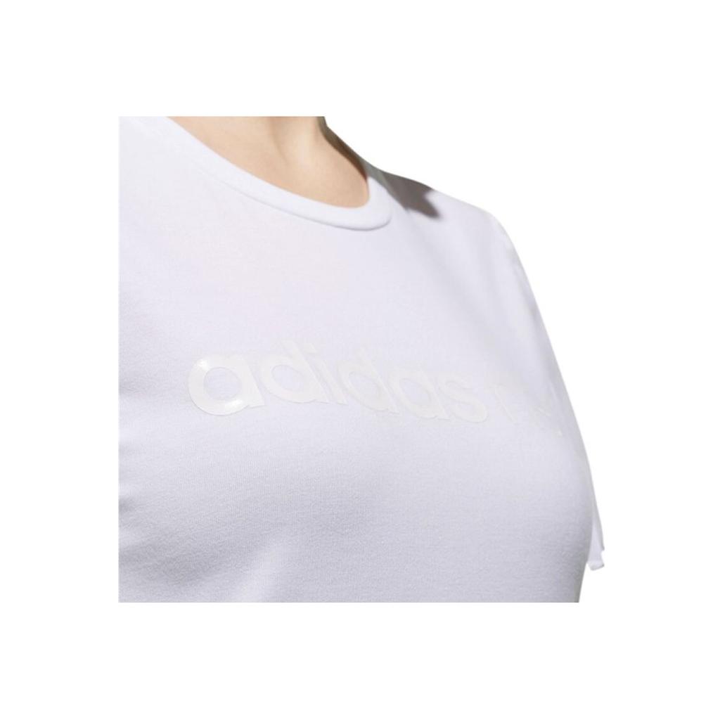 Adidas Neo Sports Lifestyle Series Breathable Fashion Versatile Short Sleeve Regular T-Shirt Women Tops White DM4296