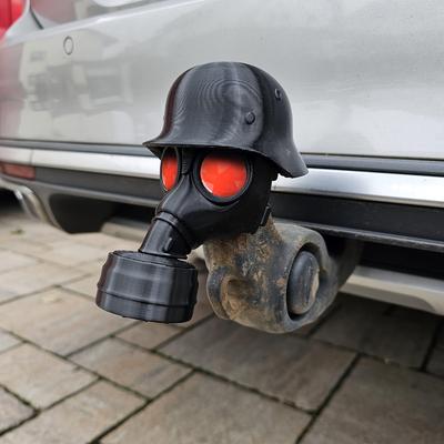 Car Trailer Hitch Cover Protector Secure Hook Dust Plug Helmet Gas Mask for Trailer Towing Coupling Trailer Decor Accessories