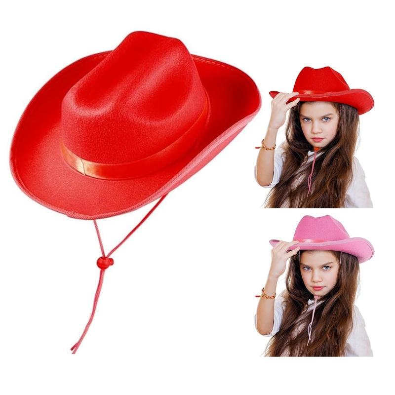 Kids Cowgirl Hat Birthday Party Cowgirl Hat Wide Brims Western Fedoras Hat