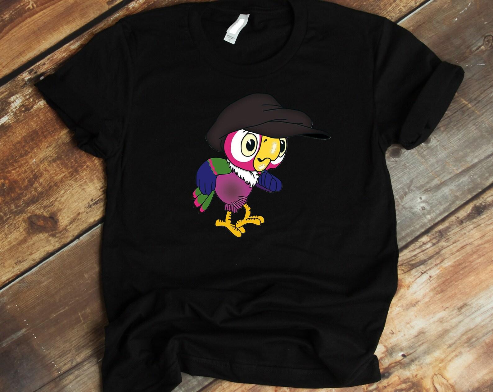 Parrot Kesha Tee Shirt, Russian Cartoon Animation Movie T shirt, Freedom For Parrots Cartoon Inspiration, Kesha Parrot T shirt Gift XL