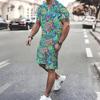 Men Full Black White Paisley Bandana Print Short Sleeve Tee And Matching Shorts Two Piece Outfit